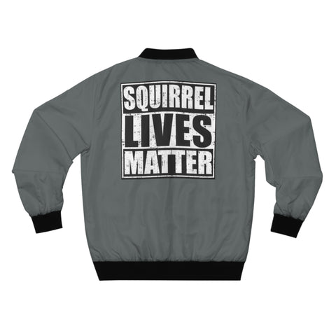 Squirrel Lives Matter Bomber Jacket (Grey)