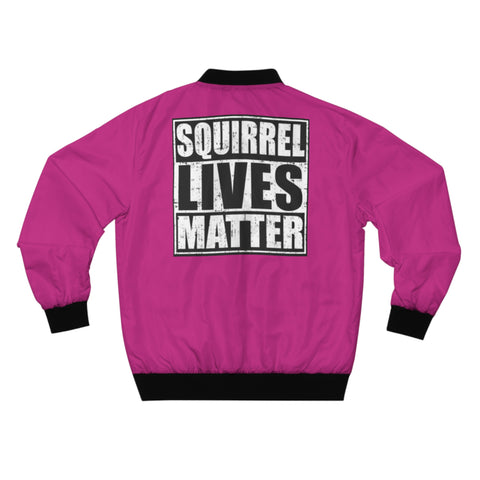 Squirrel Lives Matter Bomber Jacket (fuchsia)