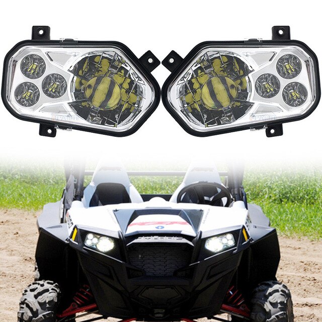 Rød dato vedlægge Kabelbane ATV Accessories For Polaris ATV LED Headlight Left Right For 2012-2013 –  Dirty American Freedom