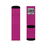 Squirrel Lives Matter Socks-Fuchsia (S)