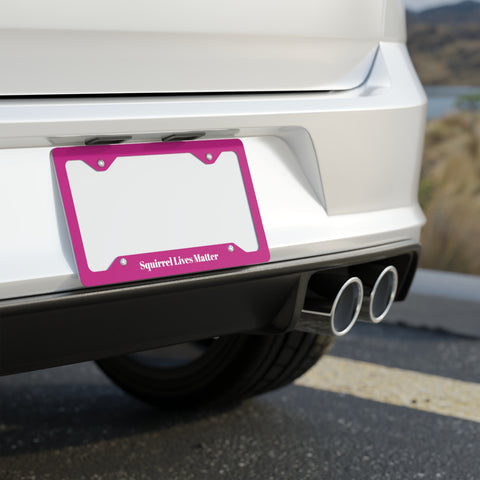 Squirrel Lives Matter License Plate (Pink)