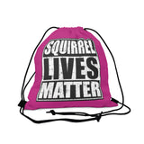 Squirrel Lives Matter Outdoor Drawstring Bag (Pink)