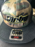 Dirty Black & Yellow Camo Mesh Net Snap-back Hat