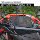 UTV Pair Left & Right Window Nets Safety Protective Net for Can-Am Maverick X3 canam can am 2017-2021